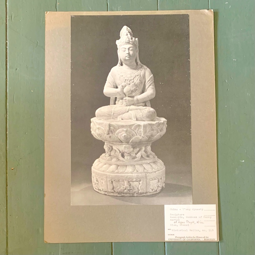 Guanyin Scultpure Vintage Historical Archive Art Print